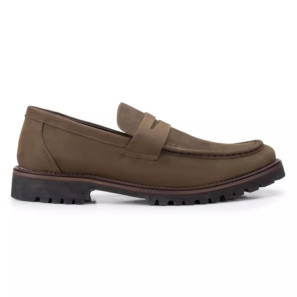 Sapato Casual Penny Loafer Tratorado Alecrim | Sapataria Cometa