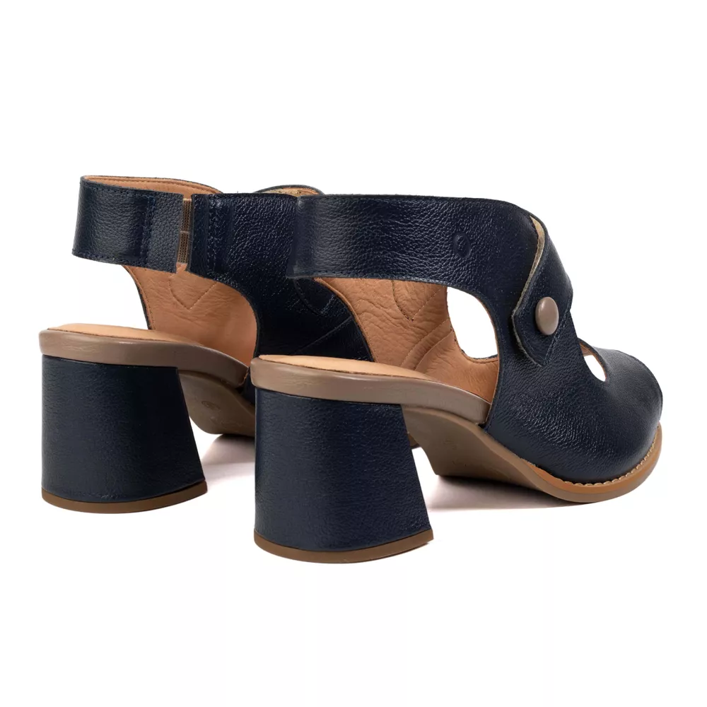 Compre Peep Toe RetrÔ Azul Marinho e Fendi| Sapato RetrÔ | Sapato