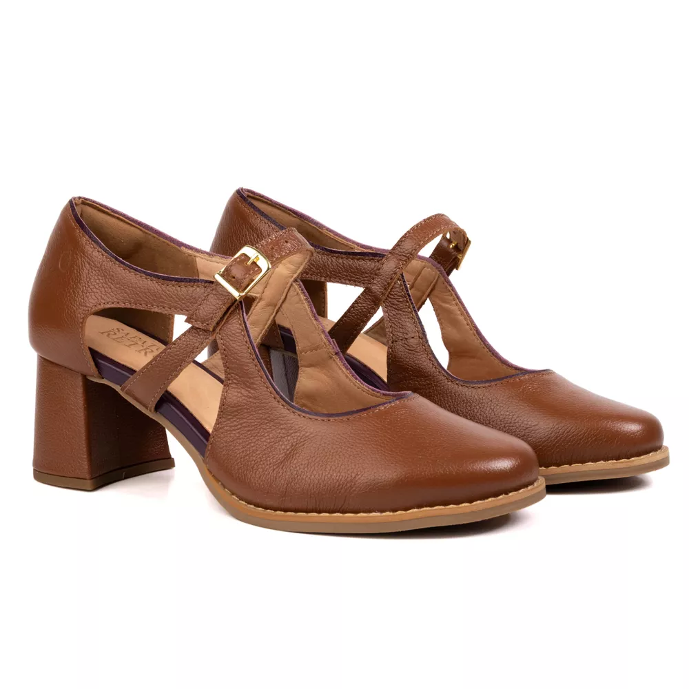 趣味 Boon Vintage Vol.1 & EXTRA1.2.4+7 Sapato Boneca Marrom Chocolate com Salto 6cm | Sapato Retrô