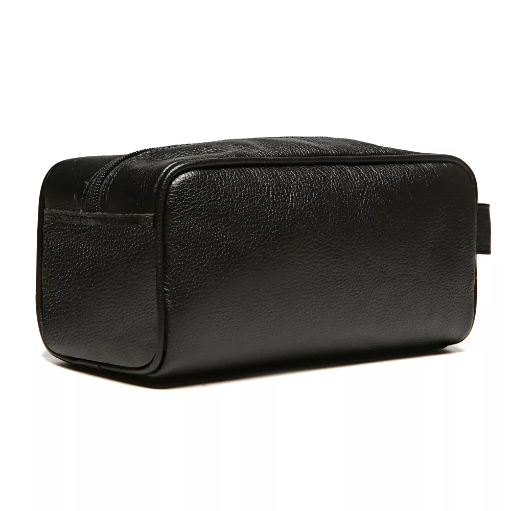 NECESSAIRE MASCULINA EM COURO PRETO | SERGIO`S