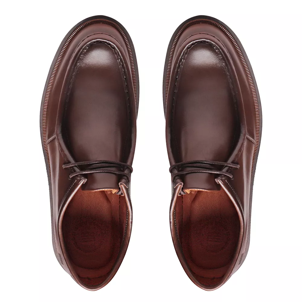 SAPATO TIZIANO WALLABEE MASCULINO CASUAL EM COURO MARROM | SERGIO`S