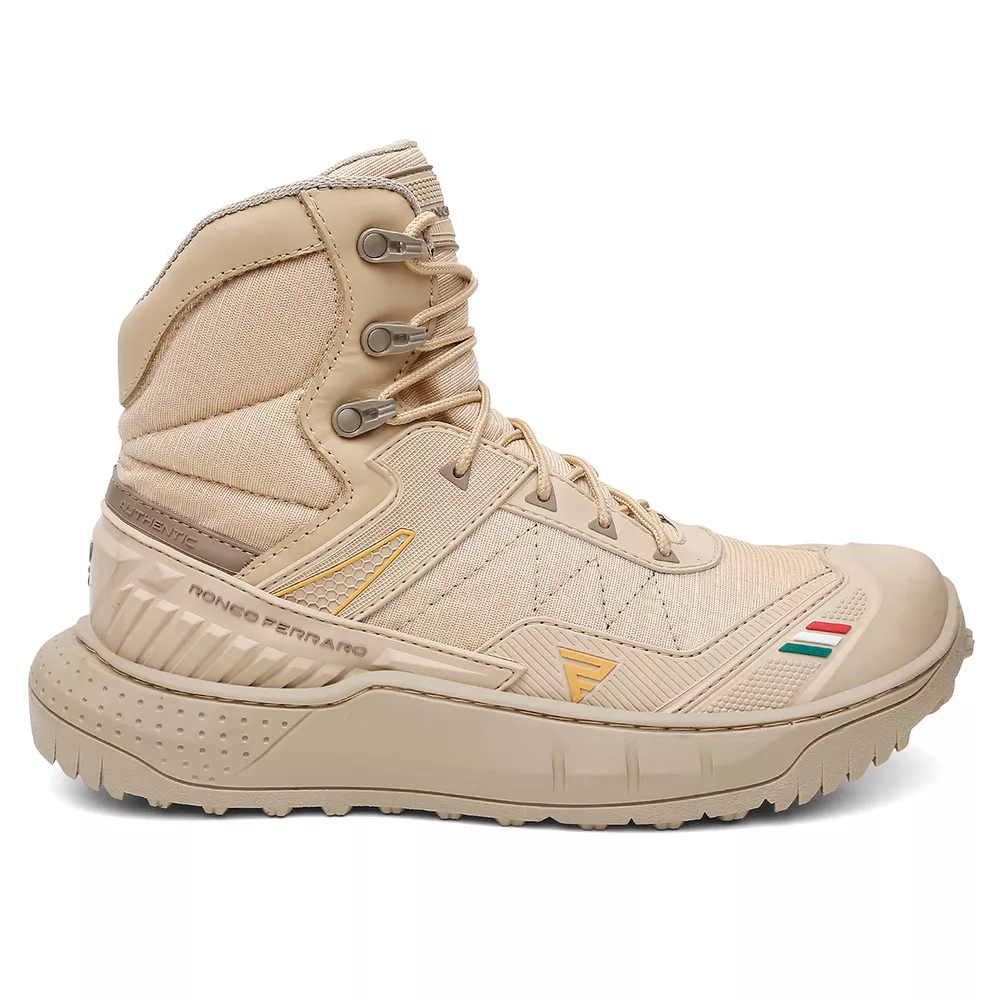 BOTA TIGRE IMPERMEAVEL BLINDAGEM DUPLA DESIGN ITALIANO - AREIA