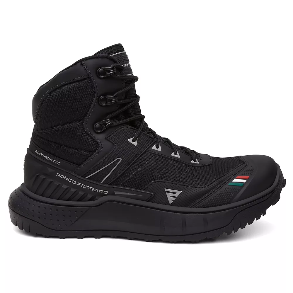 BOTA TIGRE IMPERMEAVEL BLINDAGEM DUPLA DESIGN ITALIANO -PRETO