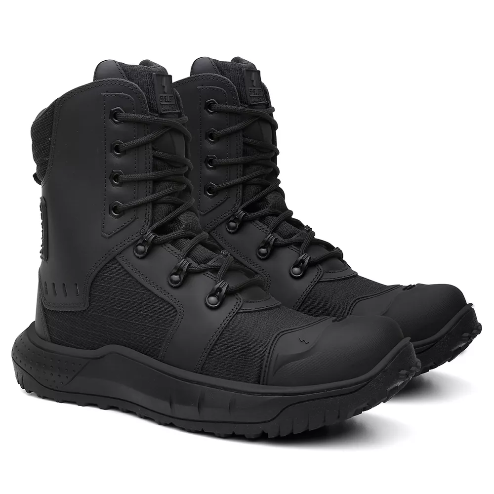 Bota Militar Tática Rota Couro Premium Biqueira PVC Alta Resistencia ...