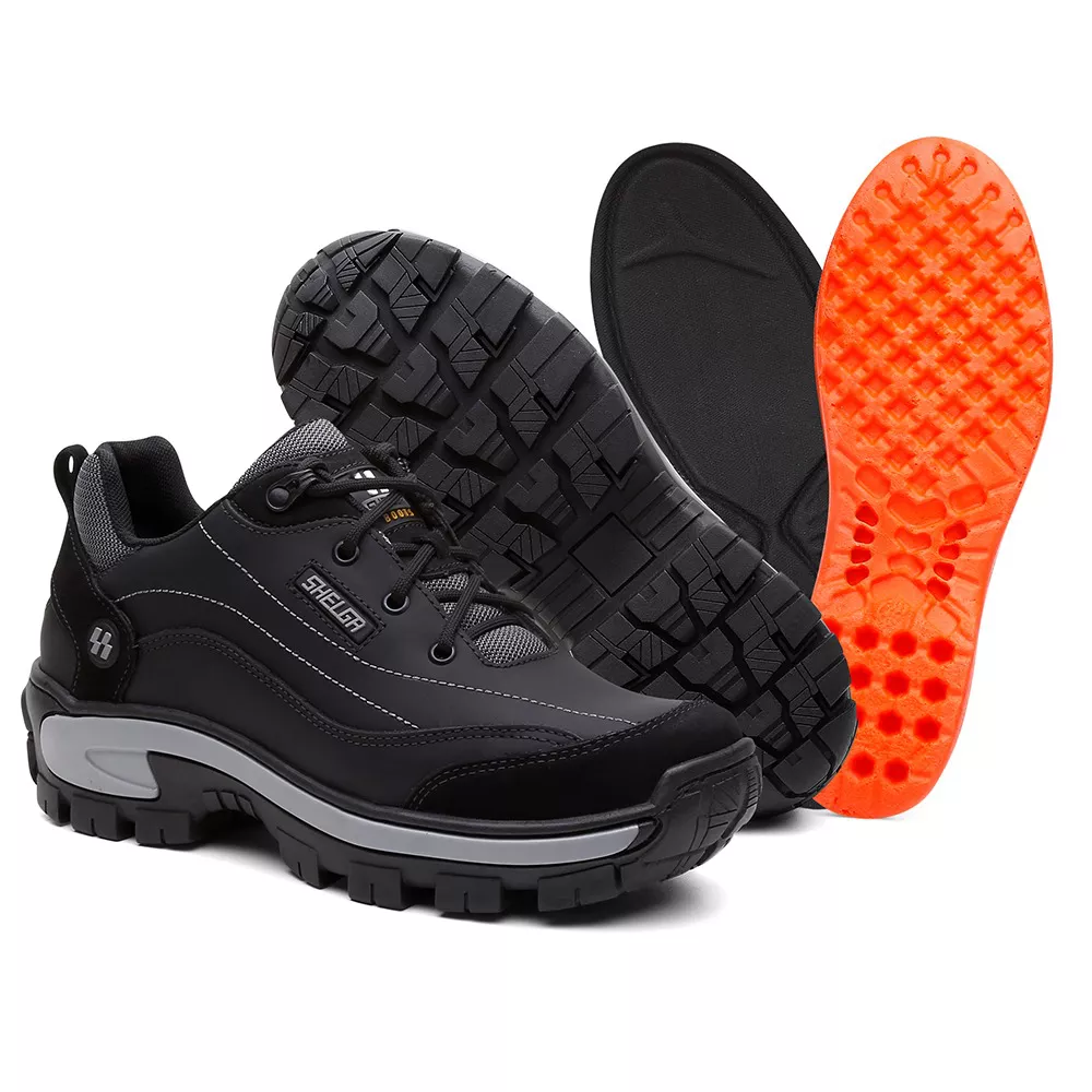 Tênis Desert Cano Baixo Biqueira PVC | Preto | Shelga Boots