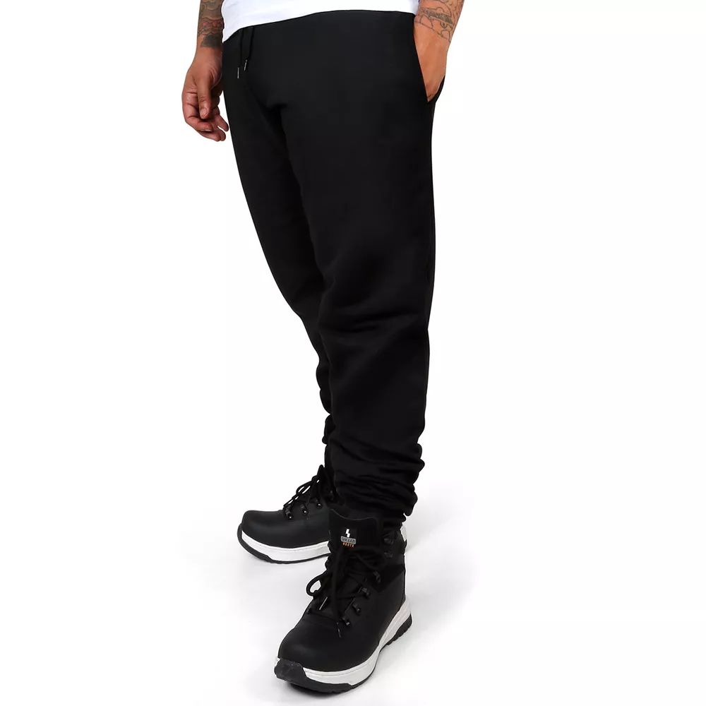 Calça Moletom Masculina Lisa Preta