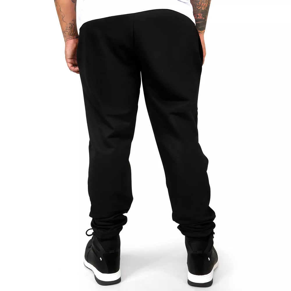 Calça Moletom Masculina Lisa Preta