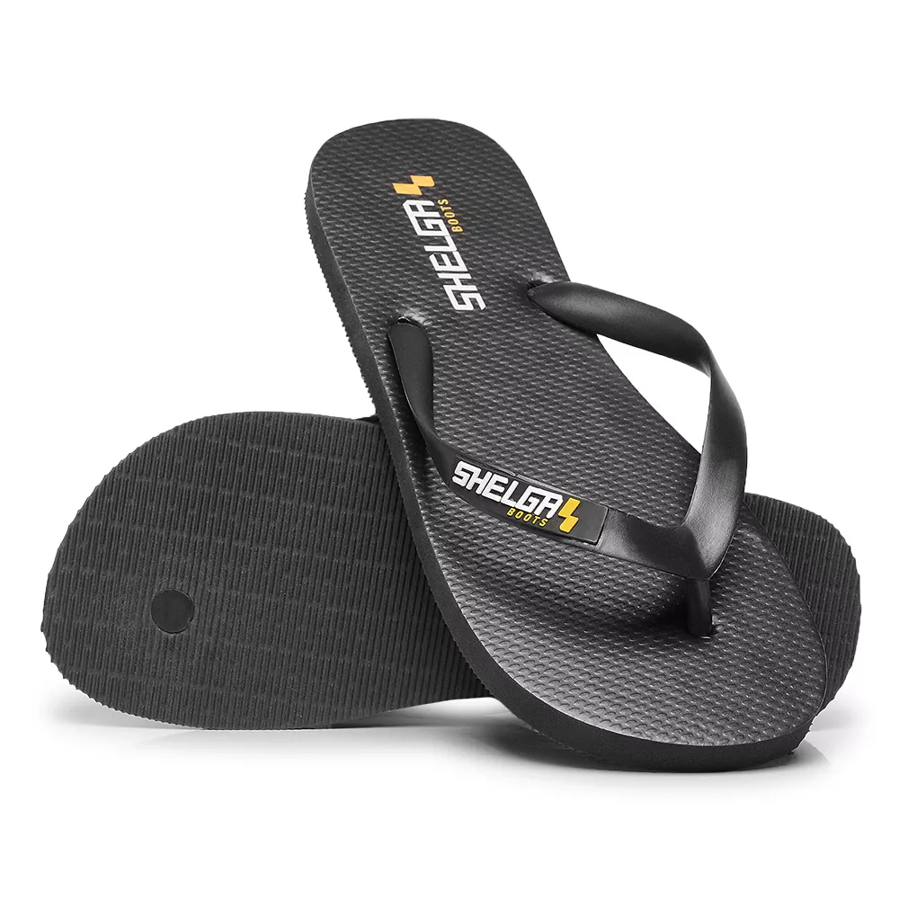 kit Tênis Desert + Chinelo Basic Unissex | Preto com Laranja - CA 52082