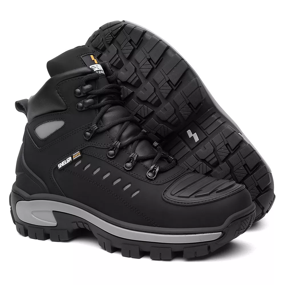 Kit Bota Motor + Luva Fit + Balaclava | Preto - C.A 52083 | Shelga