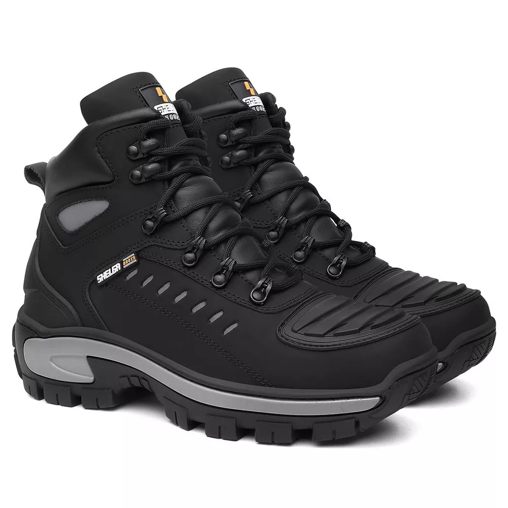 Bota Motor Motoqueira Cano Médio Refletivos Laterais Biqueira PVC