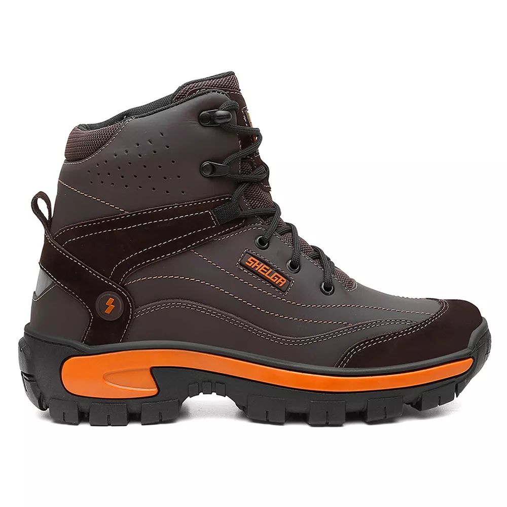 Bota Patagônia Cano Médio Biqueira PVC | Café CA 5... - Shelga Boots