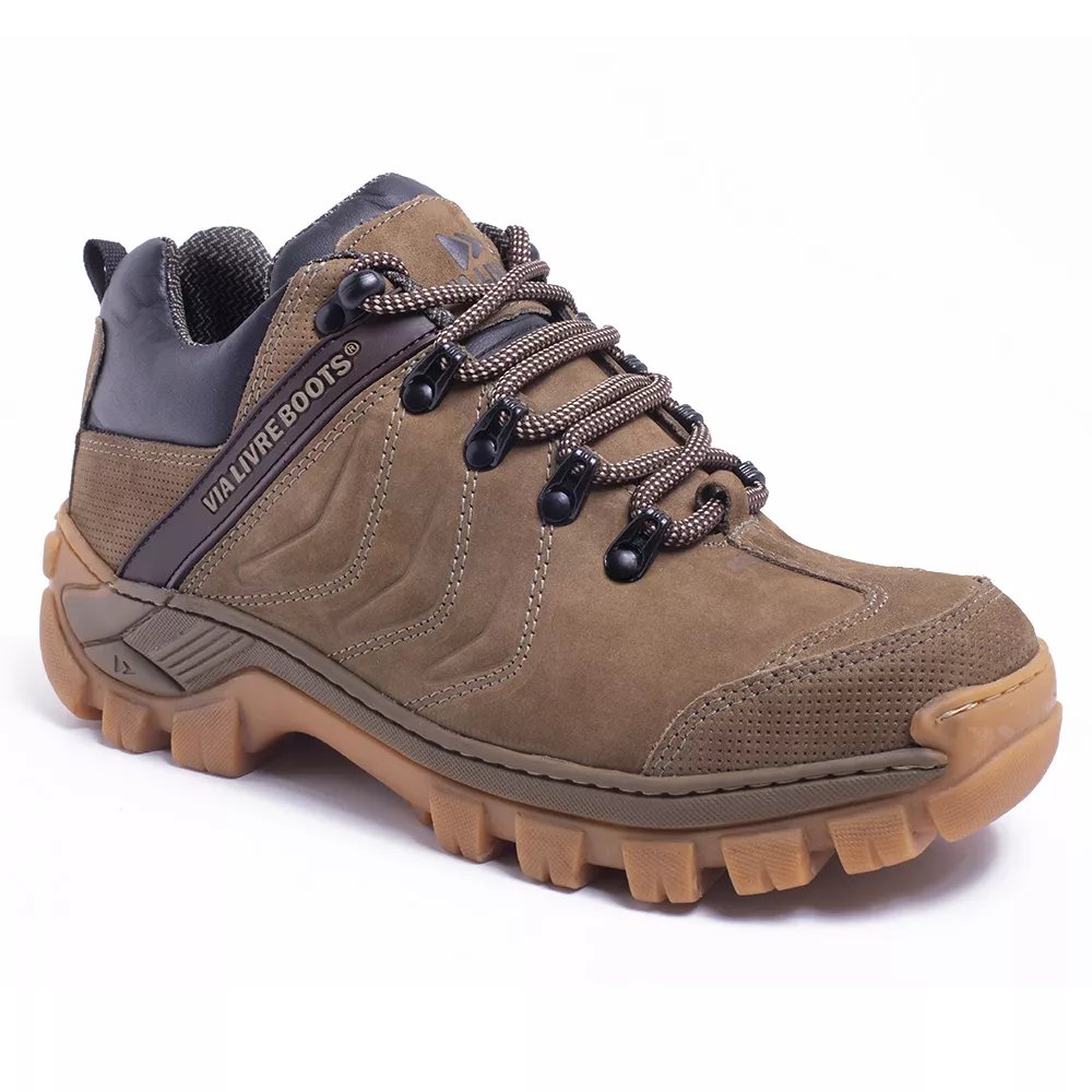 Tênis Adventure San Diego Cano Curto Couro Legítimo - Rato - Ouro - Via Livre Boots
