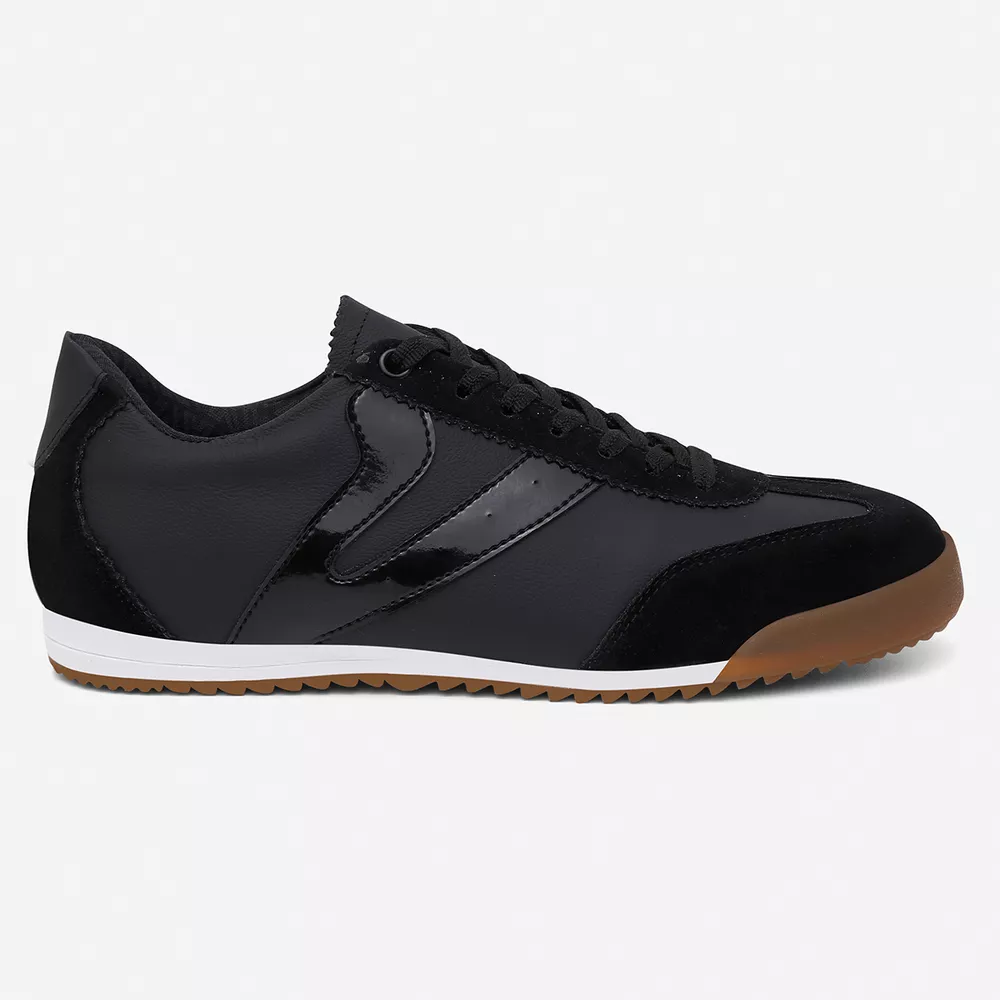 [美品]BLACK CLASSIC CALI MODEL　5x3mm セミドライ Tênis Feminino Couro Legítimo Naomi Casual Vittal Clássico Retrô