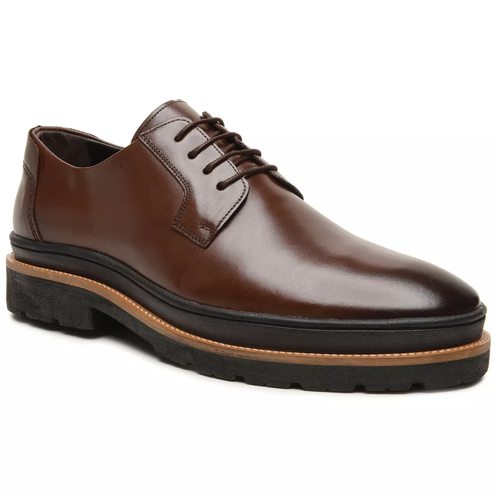 Sapato Masculino Derby Londres Café - Turunelli Calçados