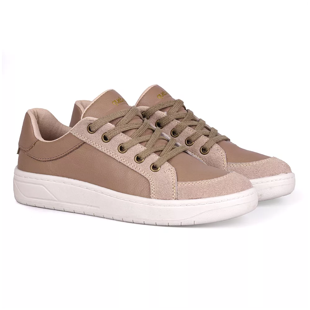 Tênis Casual Feminino Astrid Areia/Areia - Quebec