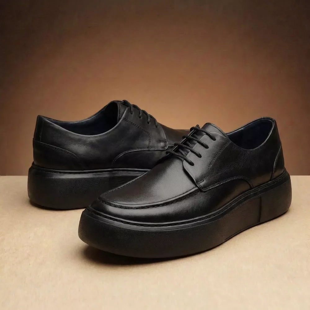 Sneaker Masculino Couro Legítimo Everest All Black - 2800 | Mr