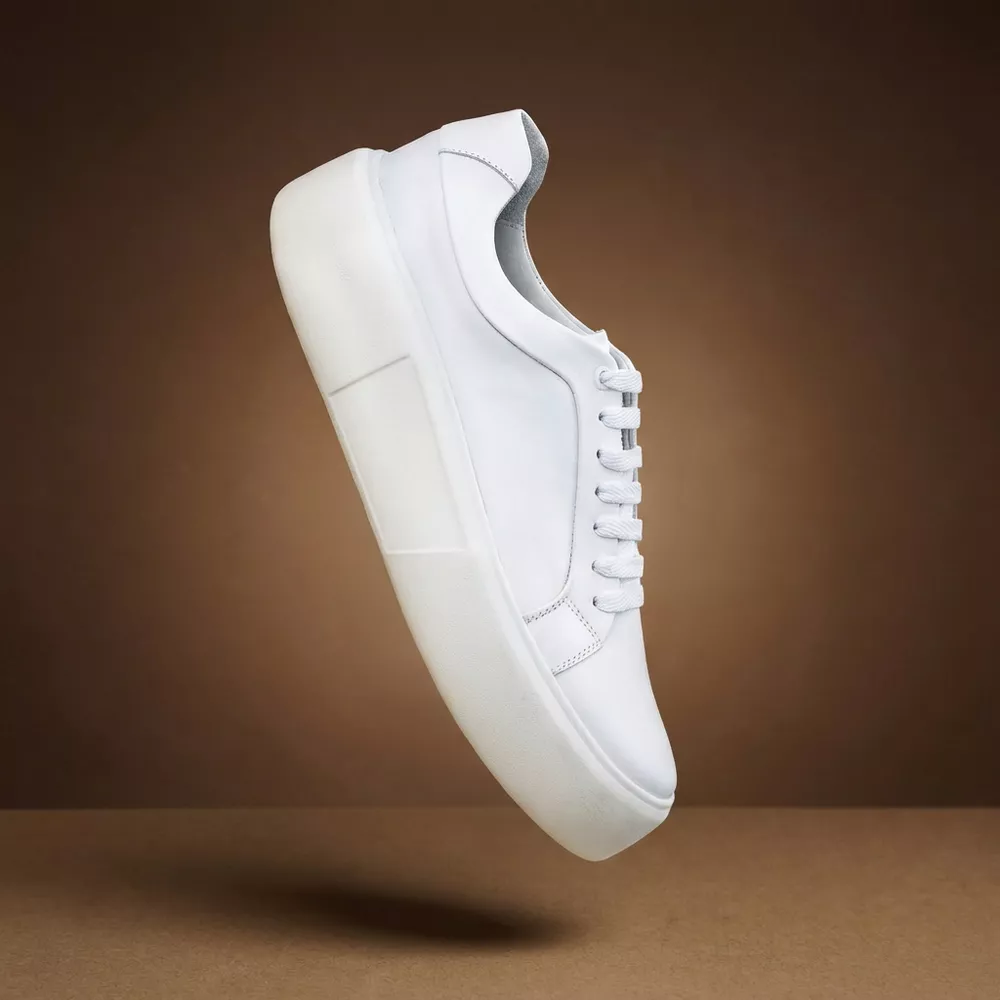 Sneaker Tênis Urbano Masculino Couro Legítmo Branco Everest - 2802
