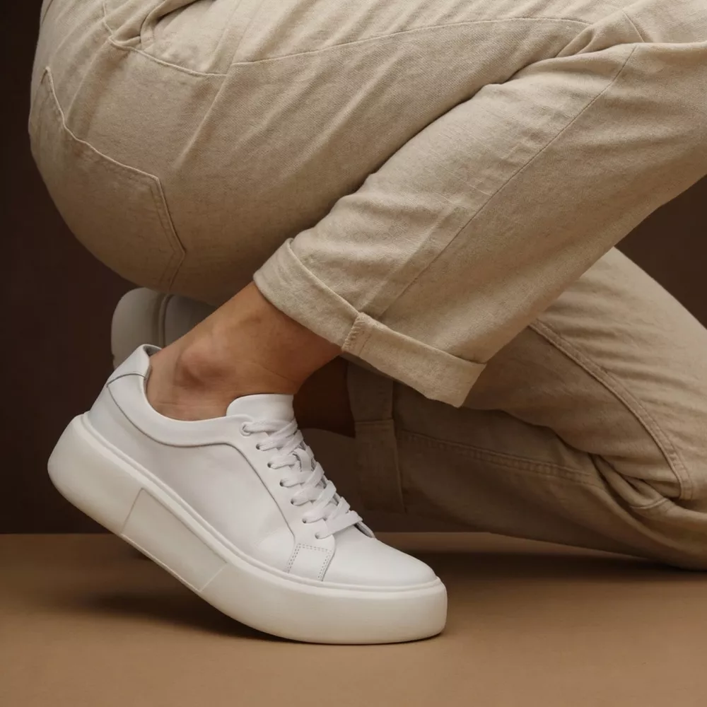 creek 白【M】 Sneaker Tênis Urbano Masculino Couro Legítmo Branco Everest - 2802