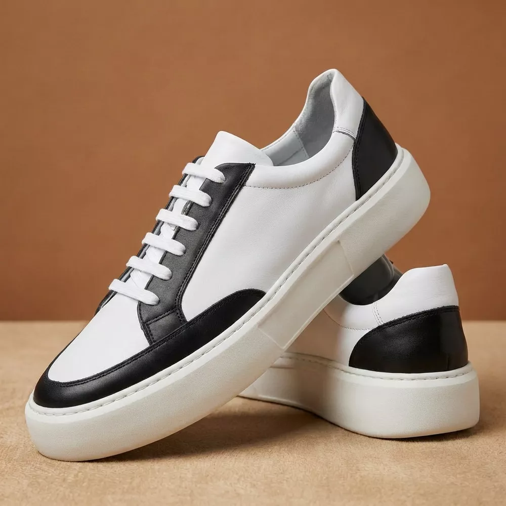 Sapato Sneaker Masculino Couro Legítimo Comfort Branco Everest
