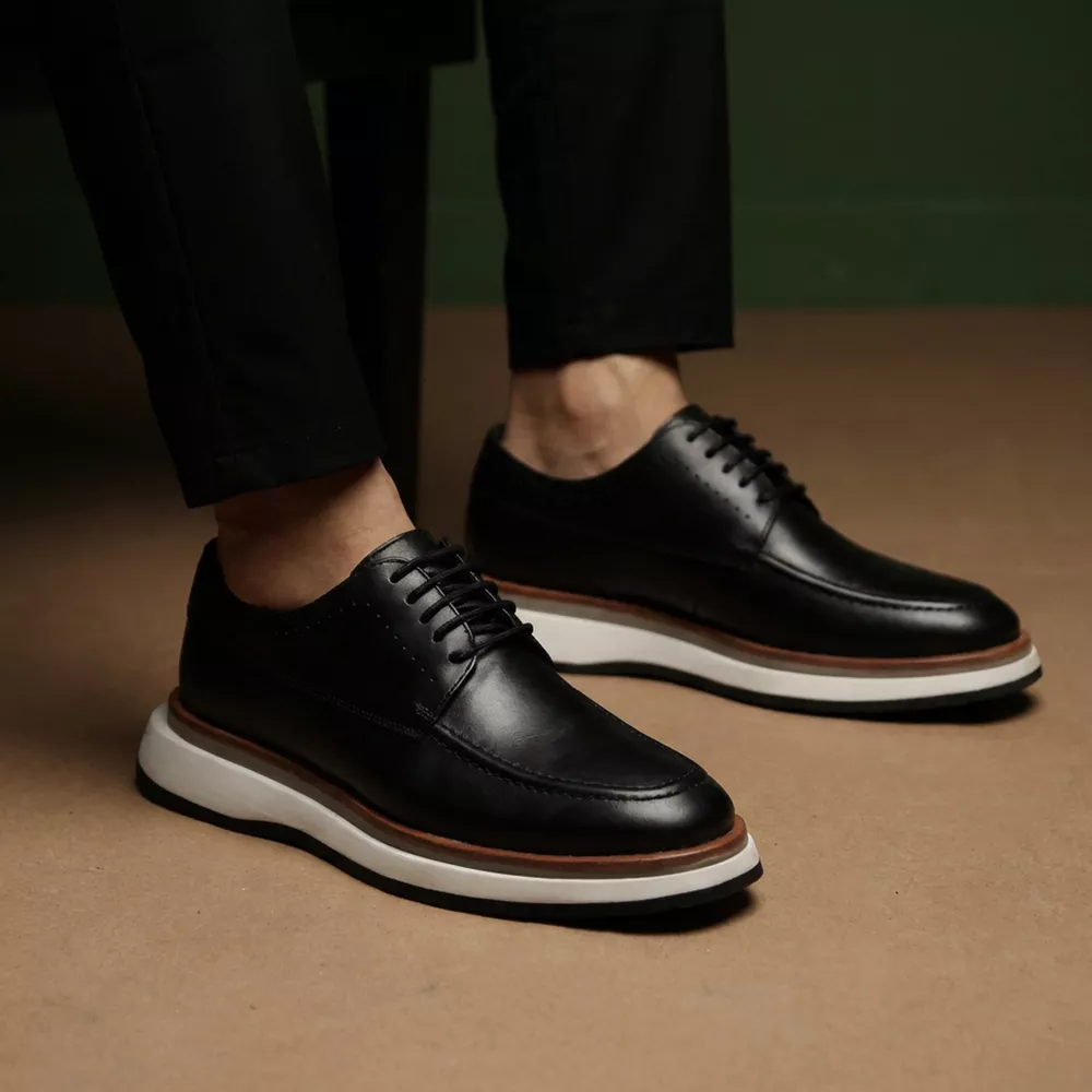 Sapato Loafer Masculino Couro Legítimo Casual Preto Sola Toronto