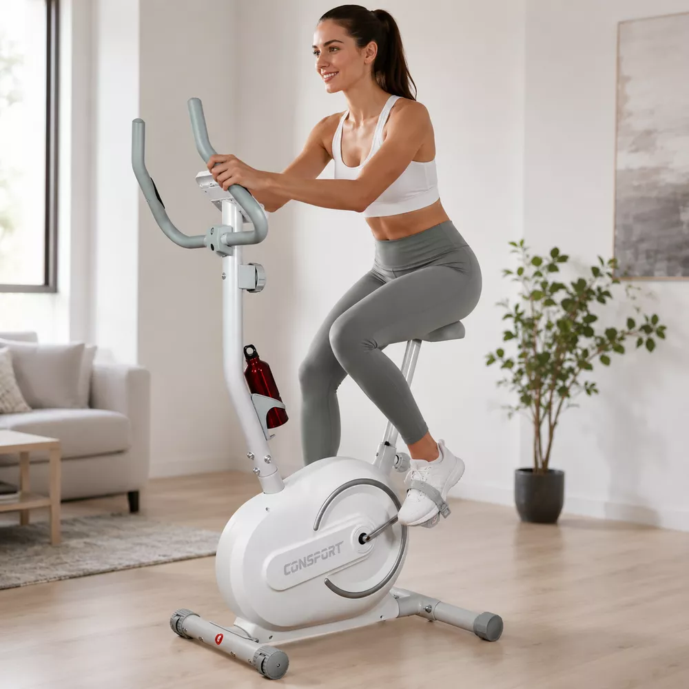 Bicicleta Vertical V1000 Consport - Equipamento de Cardio para