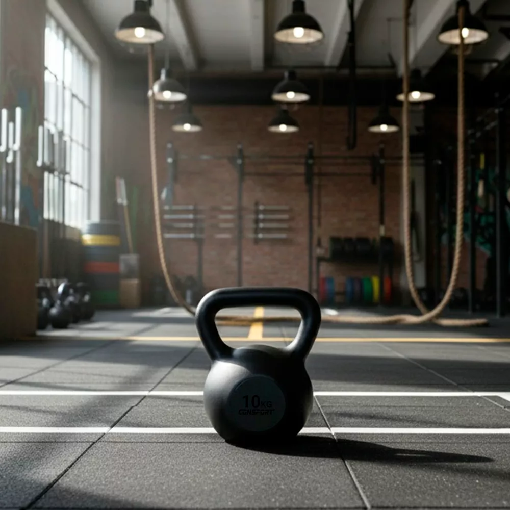 Kettlebell 10kg Revestido em ABS Alça Ergonômica | Consport