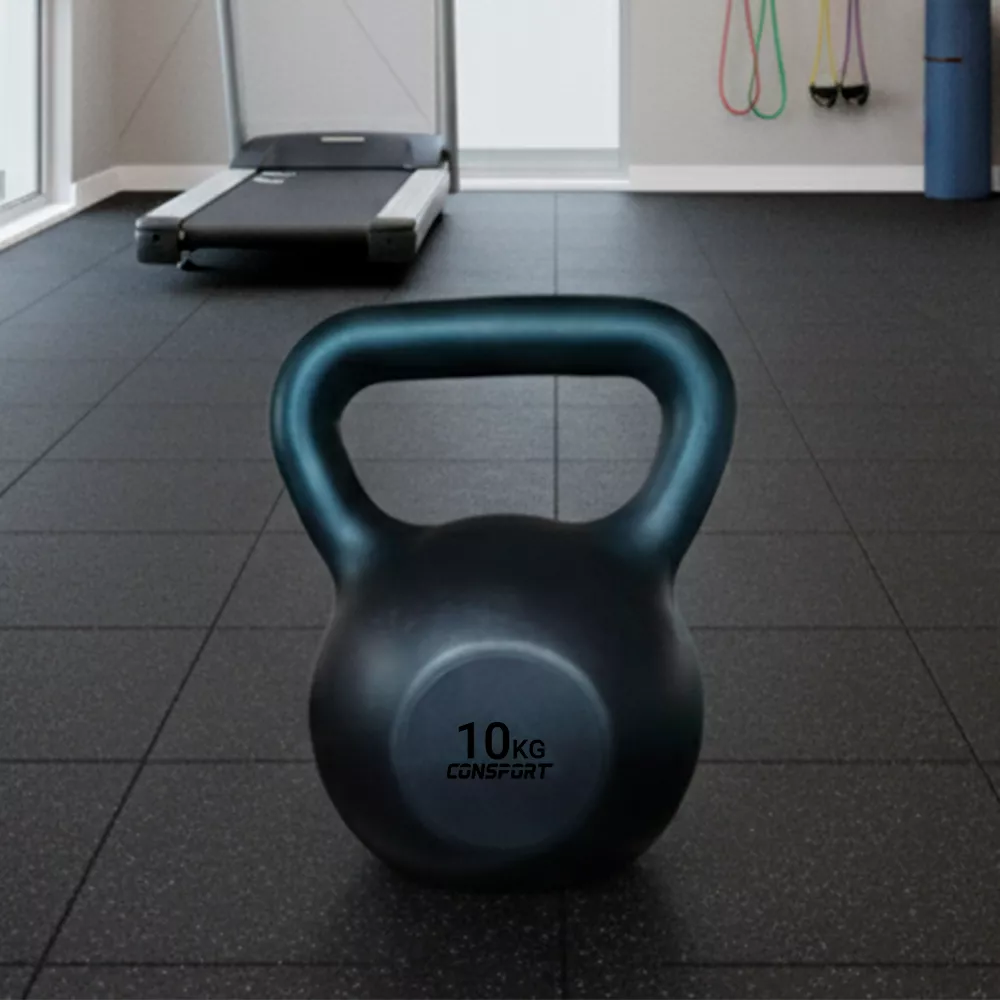 Kettlebell 10kg Revestido em ABS Alça Ergonômica | Consport
