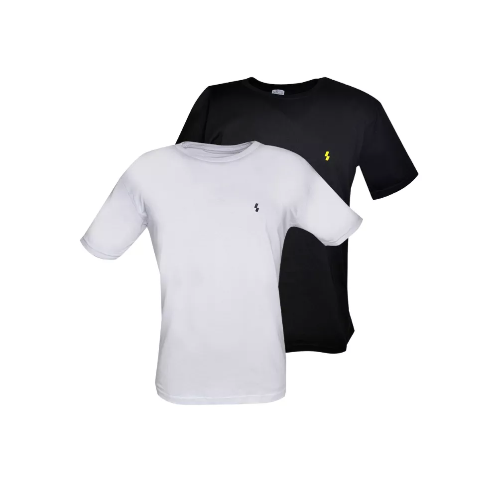 Kit 2 Camisetas Masculina Básica Lisa 100% Algodão... - Shelga Boots