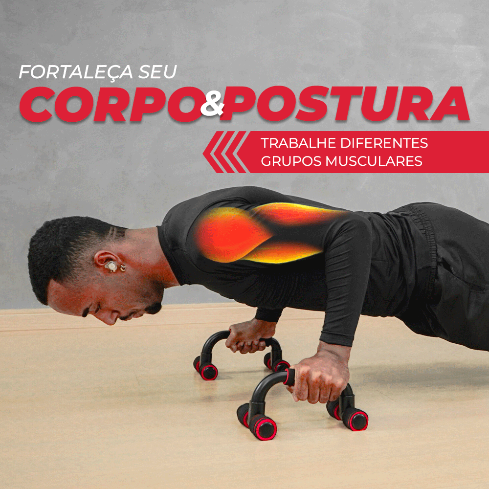 Apoio Fixo para Flexão Consport – Par de Pegadores Estáveis para Treinos de Peito, Braços e Ombros - Consport