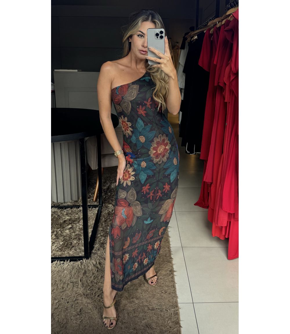 Vestido Isadora Estampada - 0001340041 - Jessica Lino Store