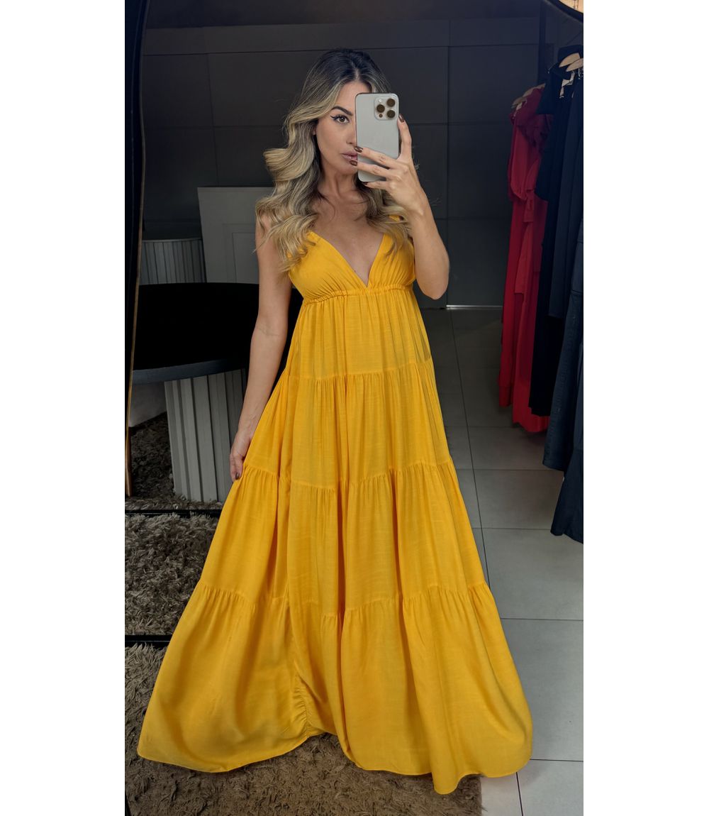 Vestido Luma Amarelo - 0000050006 - Jessica Lino Store