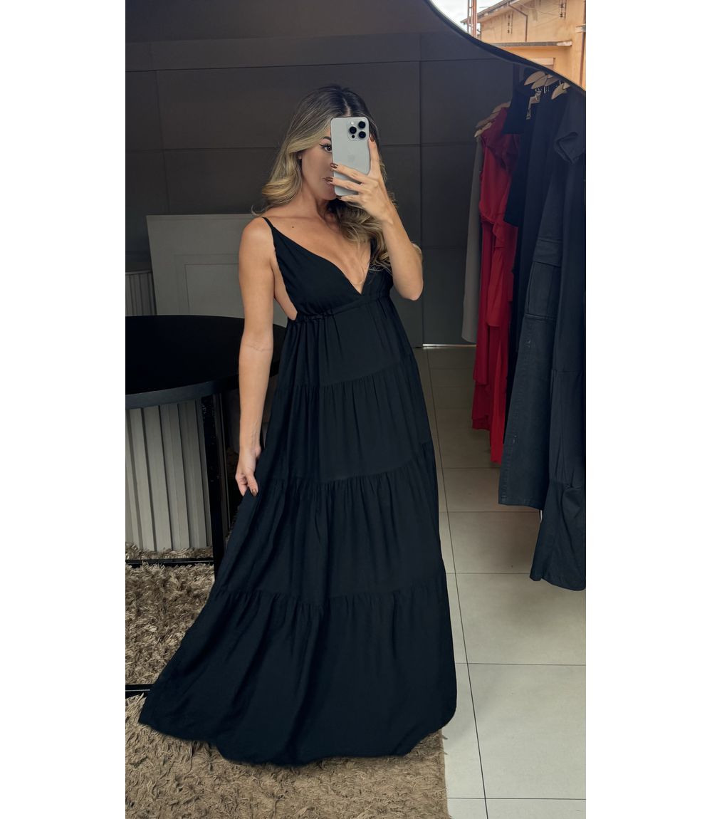 Vestido Luma Preto - 0000050001 - Jessica Lino Store