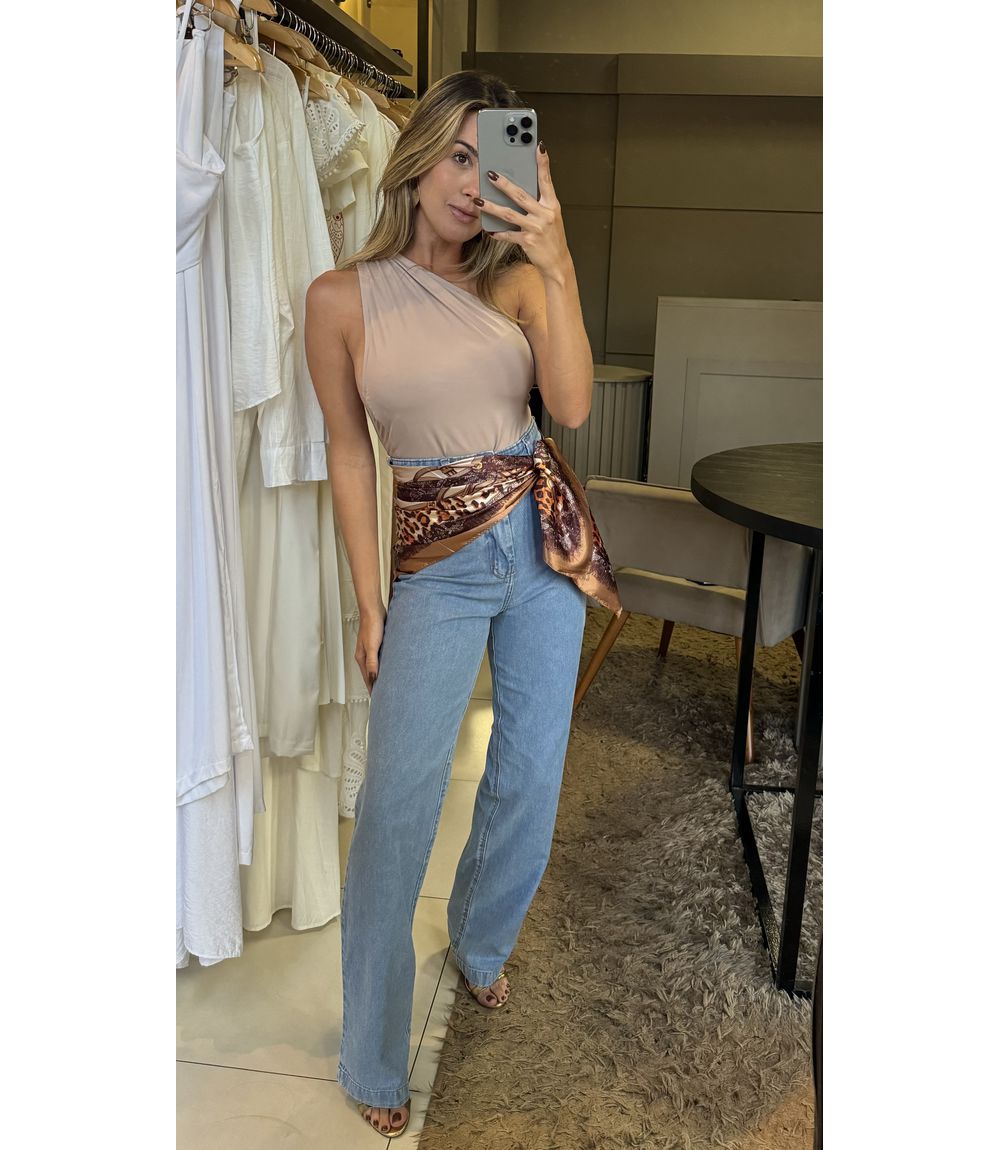 Wide Leg Blue Jeans - 0000870044 - Jessica Lino Store