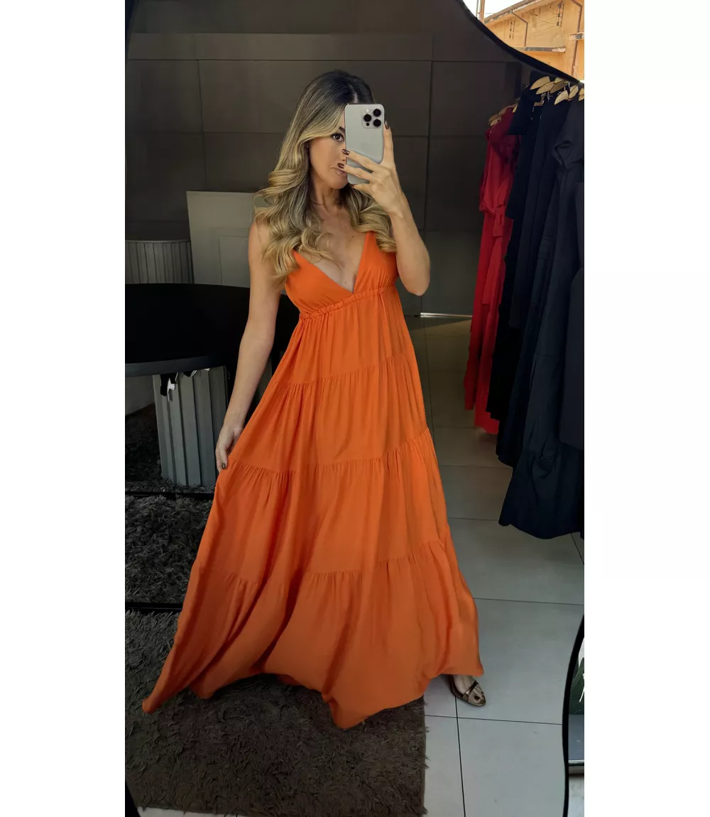 Vestido Luma Laranja - 0000050009 - Jessica Lino Store
