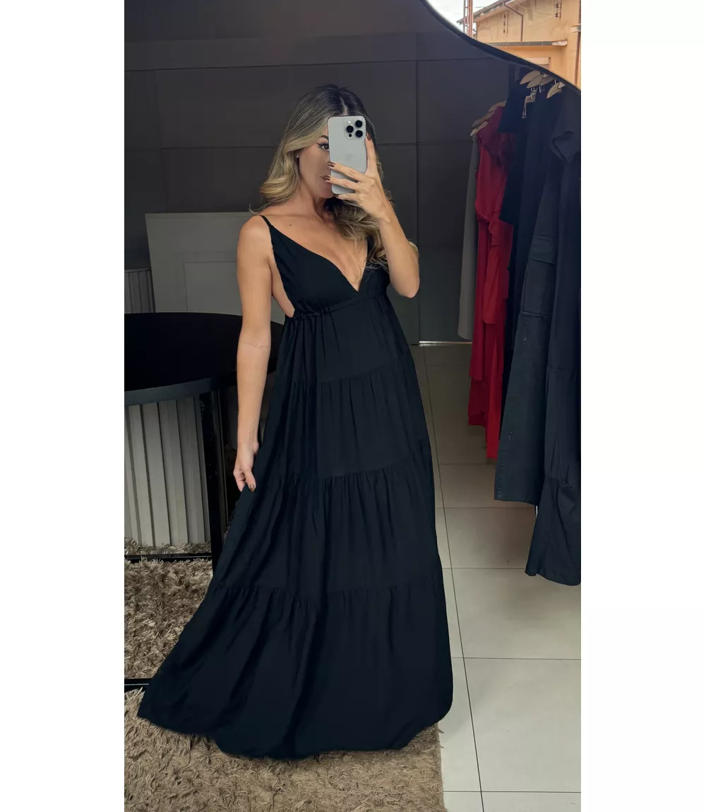 Vestido Luma Preto - 0000050001 - Jessica Lino Store