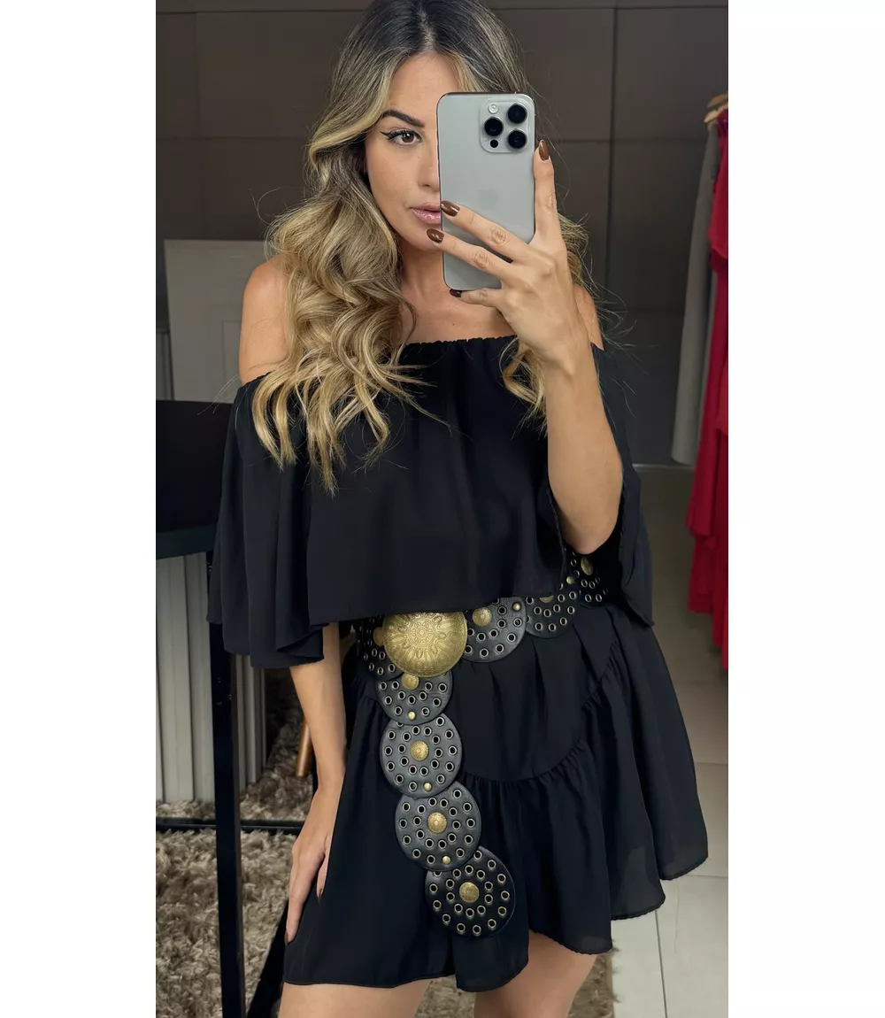 Vestido Karen Preto - 0002230001 - Jessica Lino Store