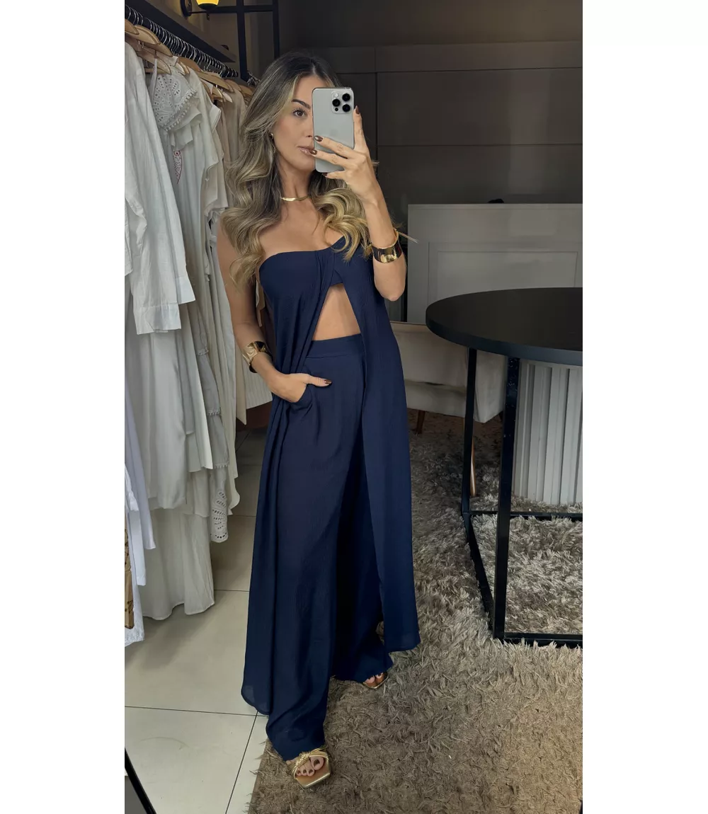 Conjunto Paloma Azul Marinho - 0002520036 - Jessica Lino Store