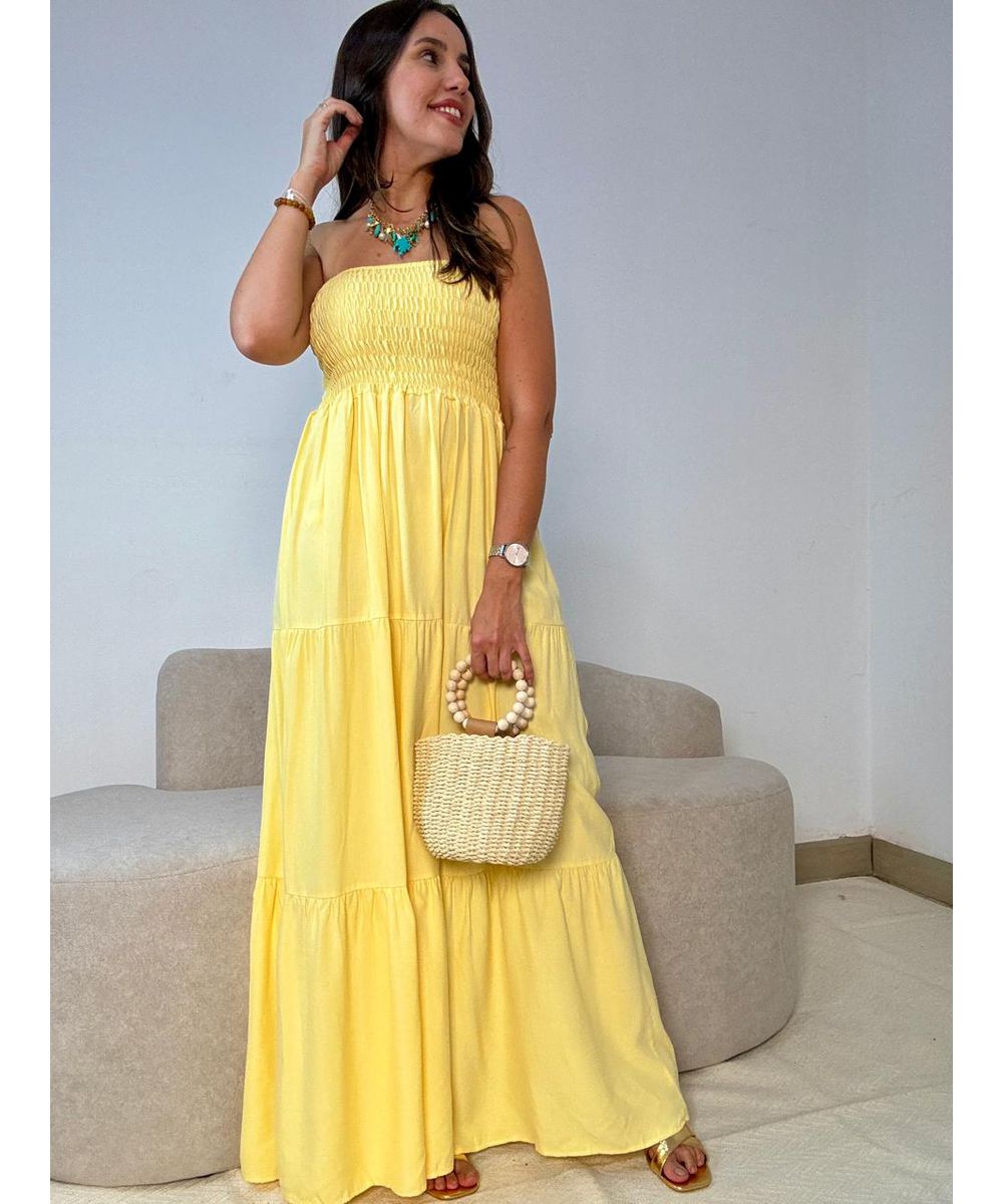 Vestido Mirela Amarelo - Lilita Concept
