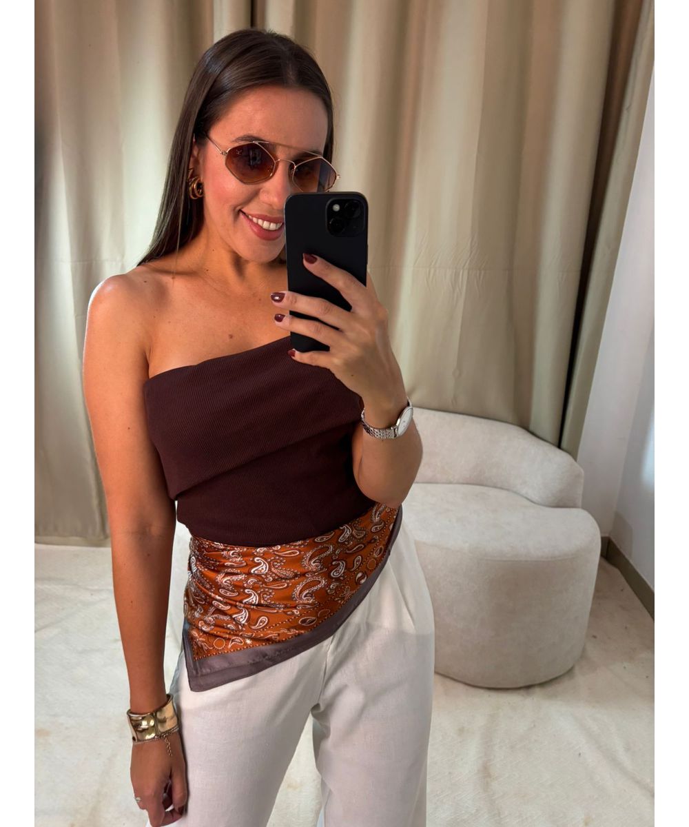 Ciganinha Canelada Marrom - Lilita Concept