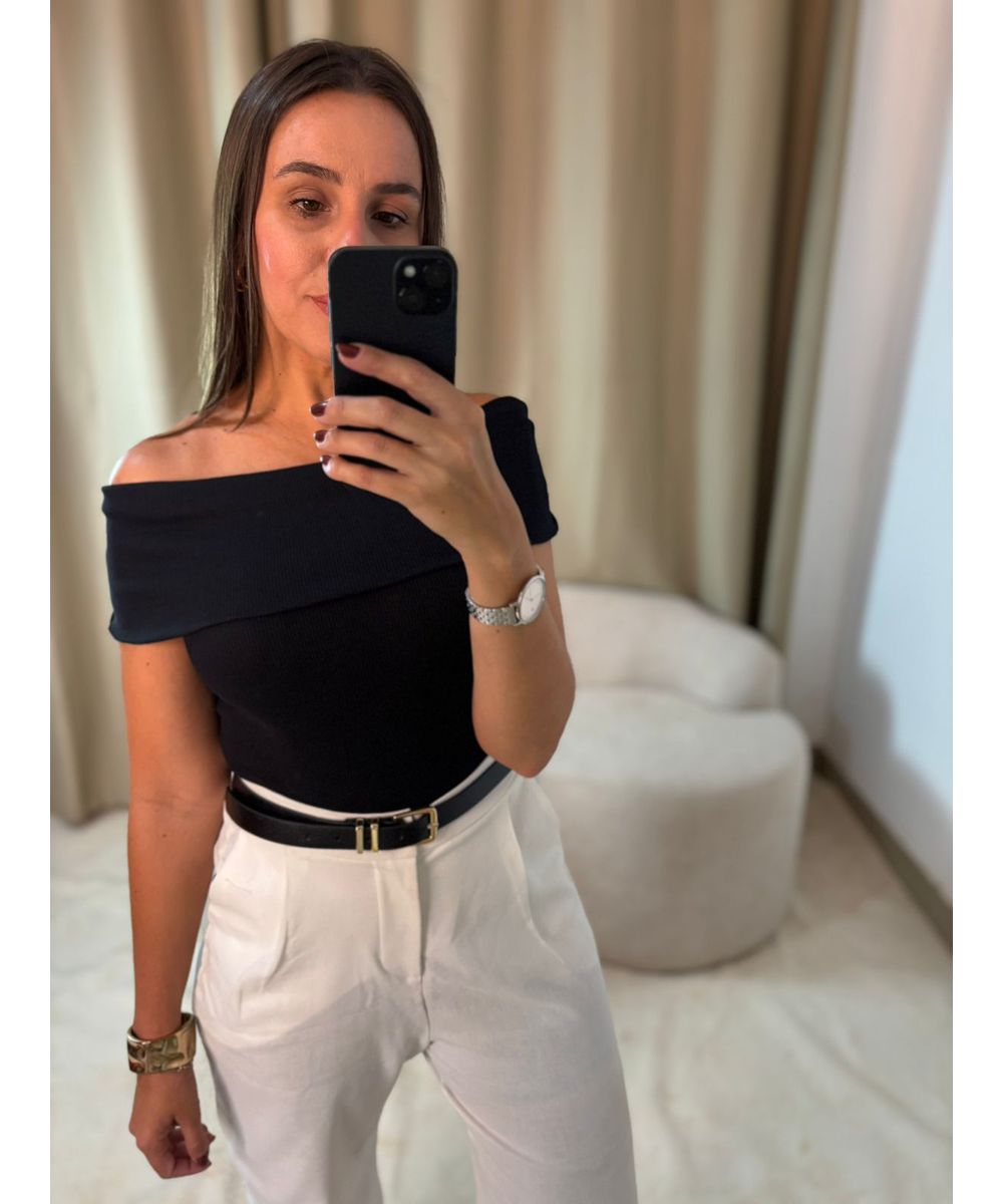 Ciganinha Canelada Preto - Lilita Concept