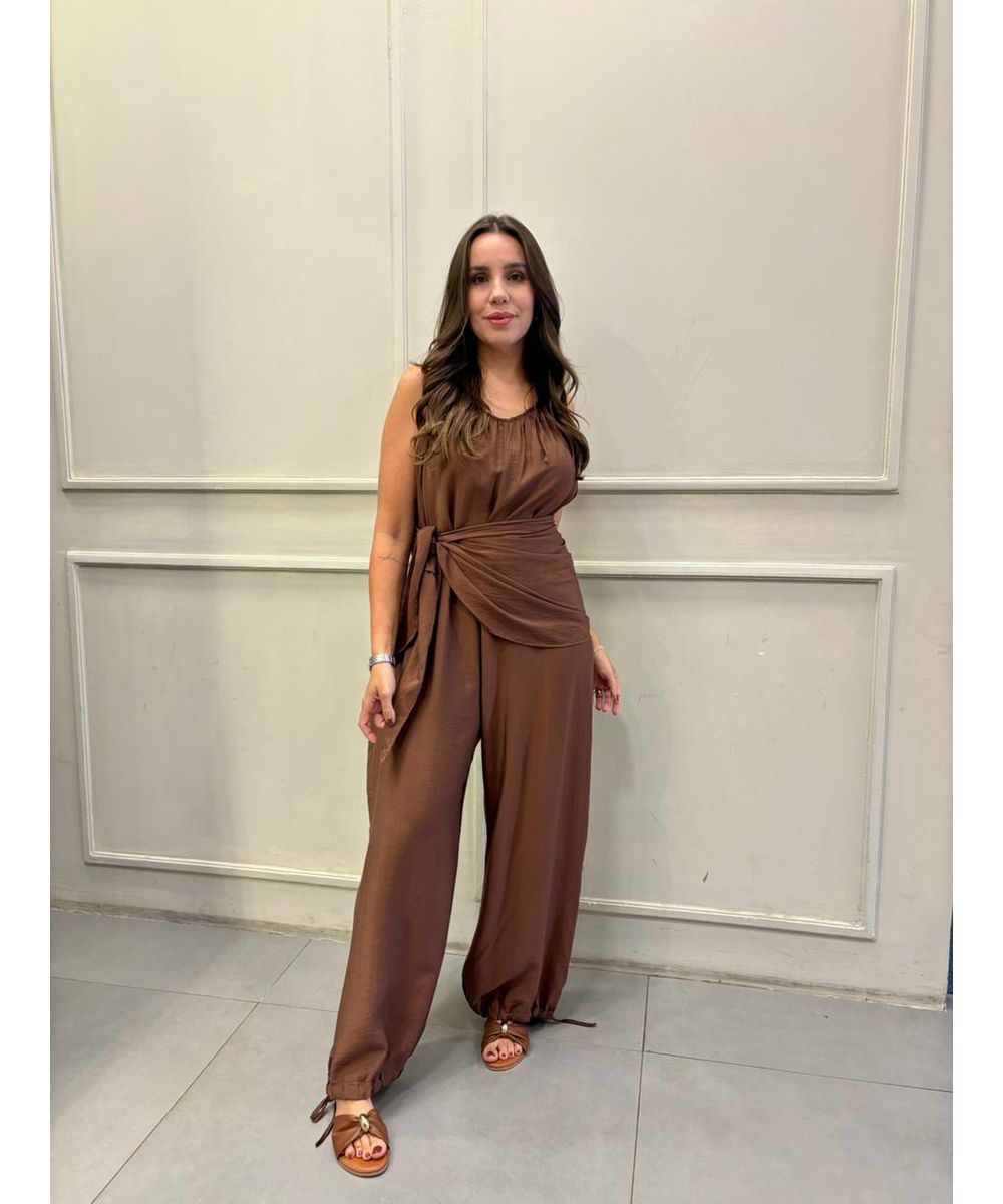 Macacão Isadora Marrom - Lilita Concept