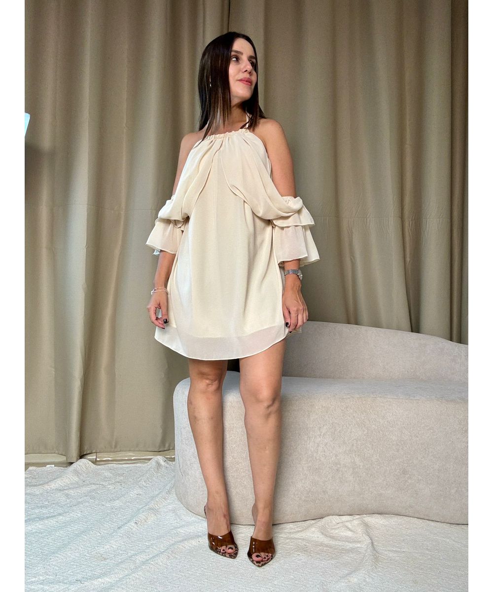 Vestido Lisa Areia - Lilita Concept