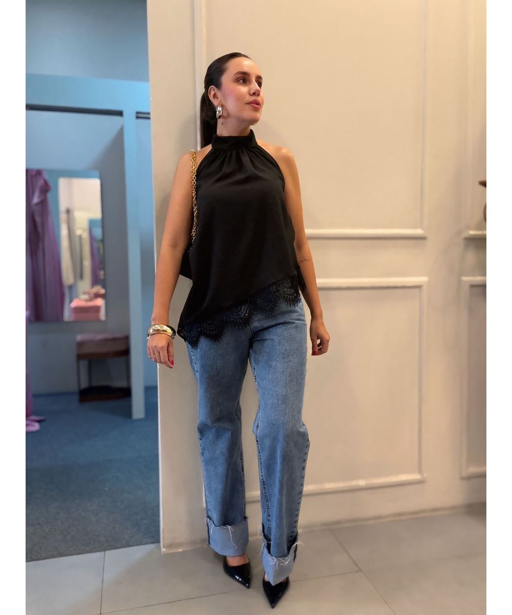 Blusa Renda Preta - Lilita Concept