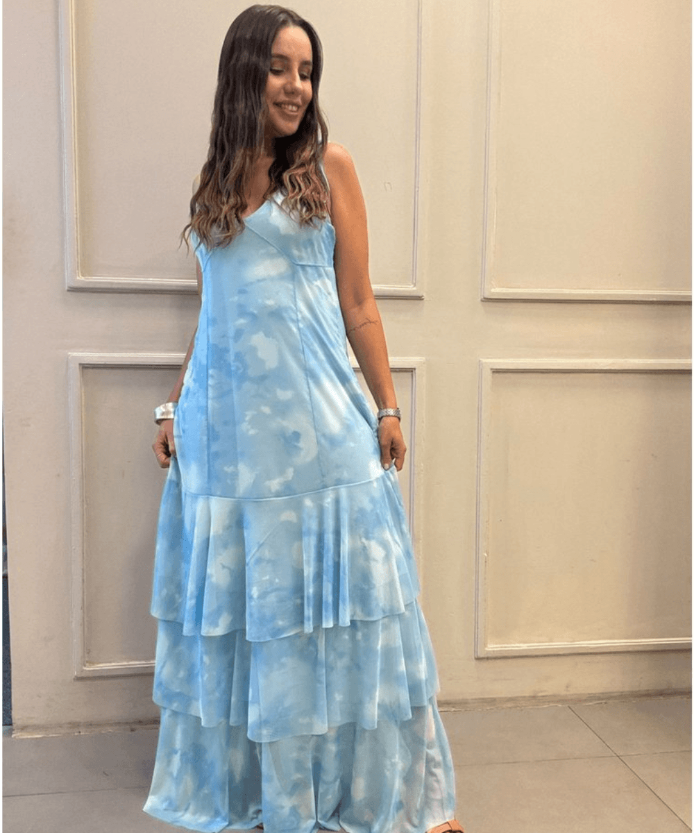 Vestido Tule Azul - Lilita Concept