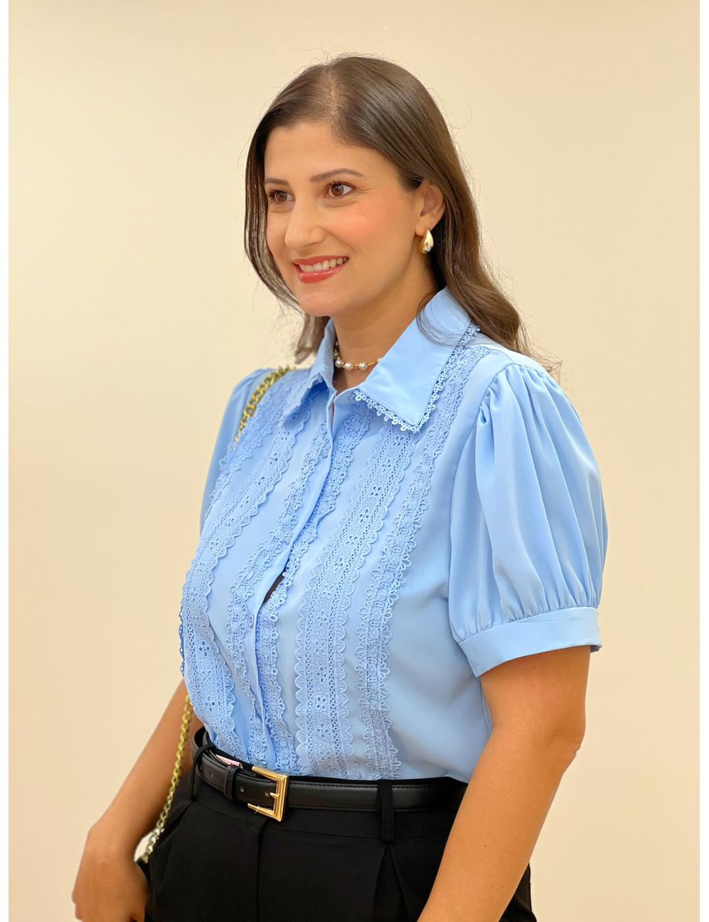 Camisa Alice Azul - Ana G Store