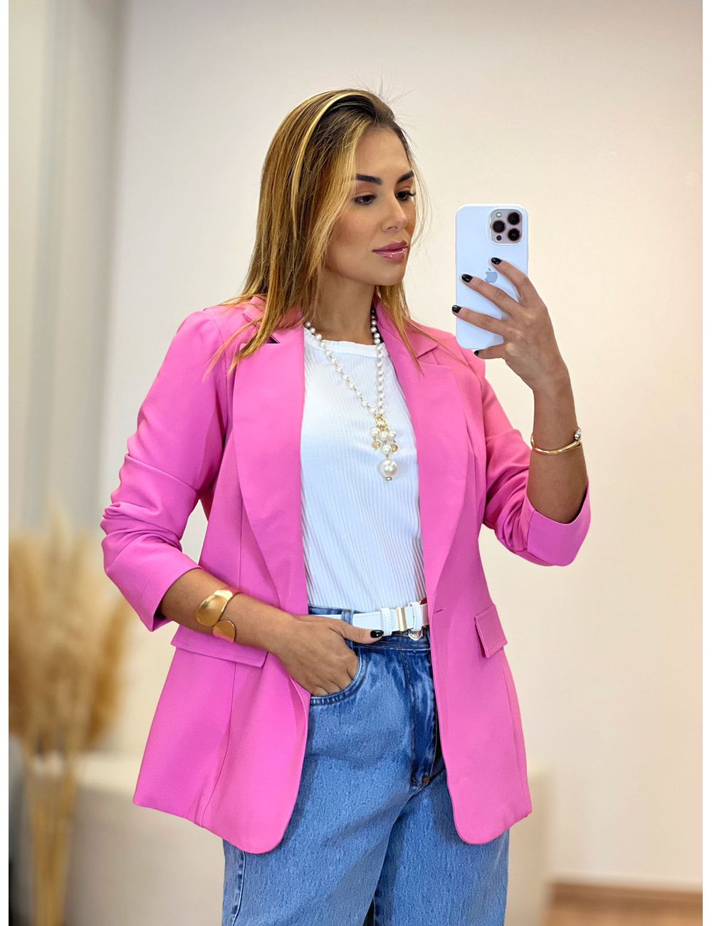 Blazer Manuele Rosa - Ana G Store