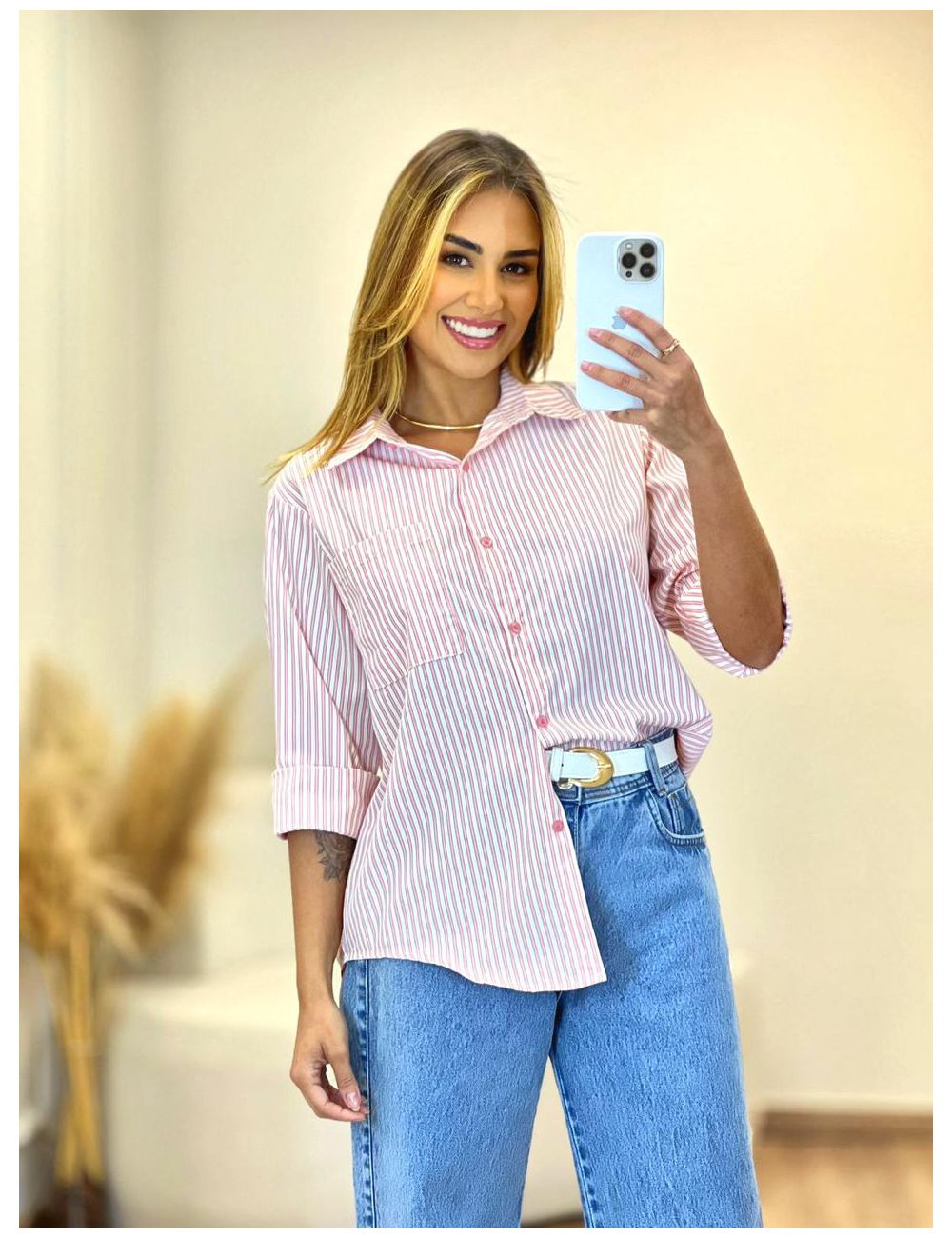 Camisa Diana Rosa