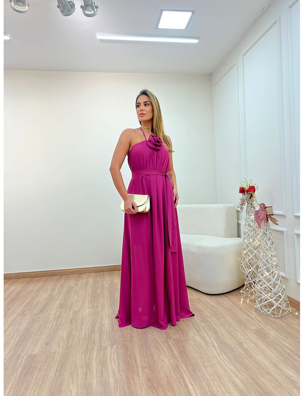 Vestido Flora Fucsia - Ana G Store