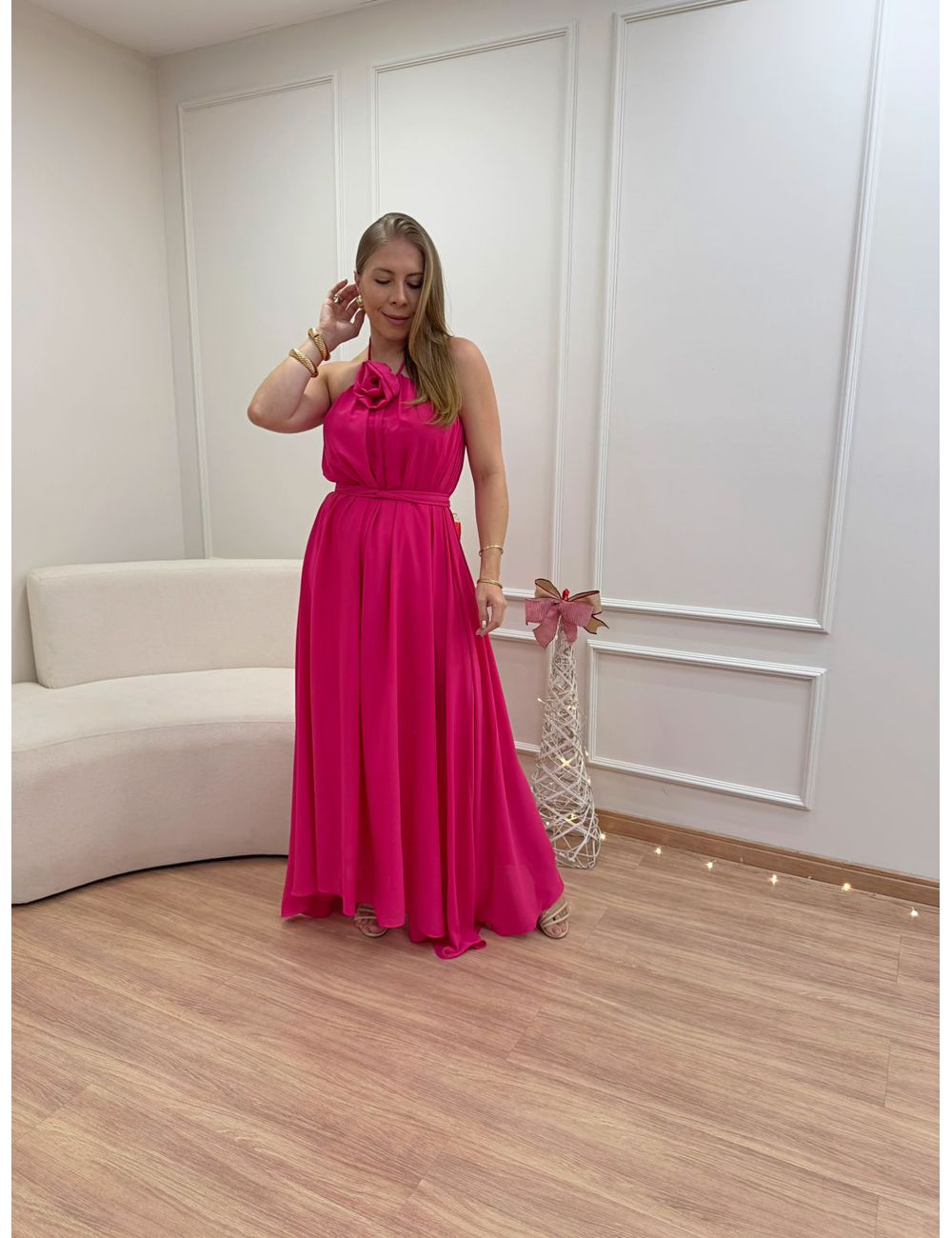 Vestido Flora Pink - Ana G Store