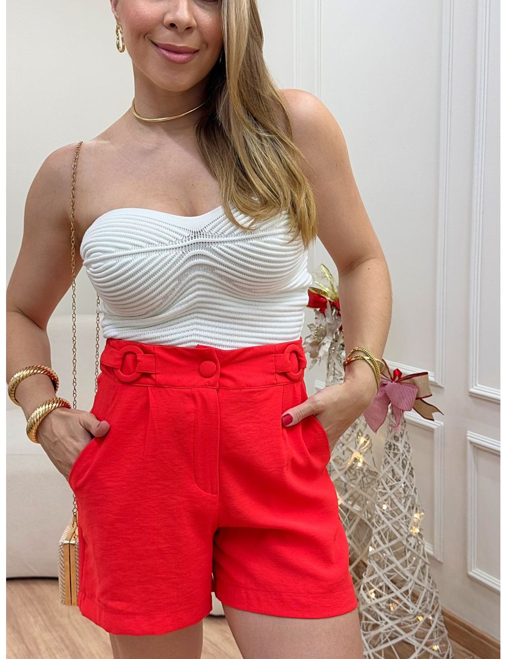 Shorts Cassi Vermelho